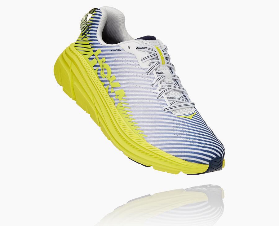 Zapatillas Running Hoka One One Hombre - Rincon 2 - Blancas/Azules - LIF807324